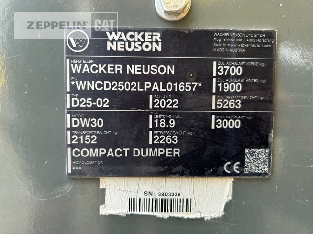 Wacker DW30 - Articulated dump truck: picture 5 Wacker DW30 - Articulated dump truck: picture 5