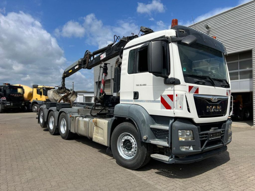 MAN TG-S 35.480 8x4 BL Abrollkipper mit Kran Penz-15 - Crane truck: picture 2 MAN TG-S 35.480 8x4 BL Abrollkipper mit Kran Penz-15 - Crane truck: picture 2
